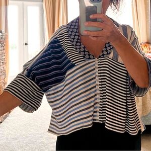 Free People unique patchwork top.